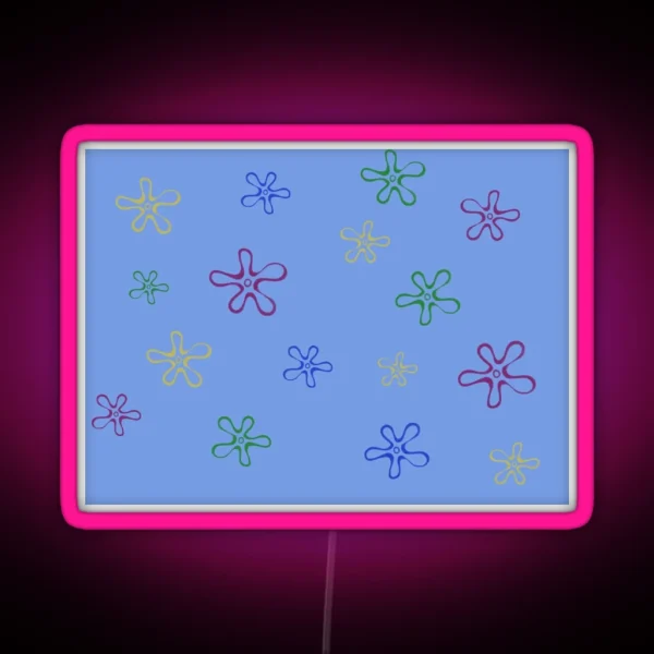 Spongebob Sky Flowers RGB Neon Sign
