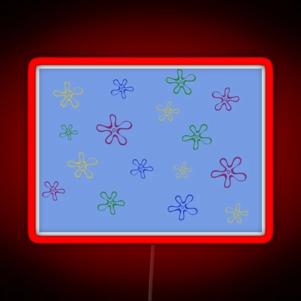 Spongebob Sky Flowers RGB Neon Sign