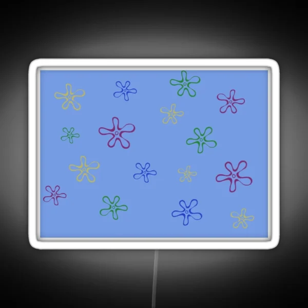Spongebob Sky Flowers RGB Neon Sign