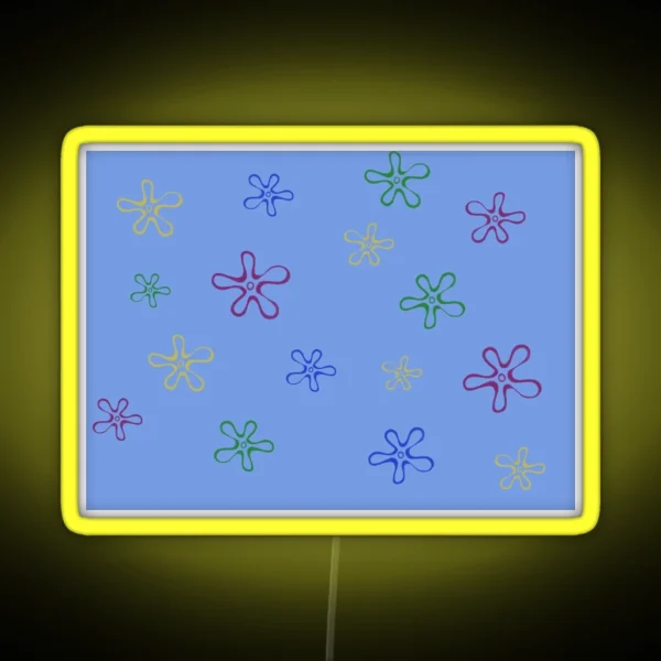 Spongebob Sky Flowers RGB Neon Sign