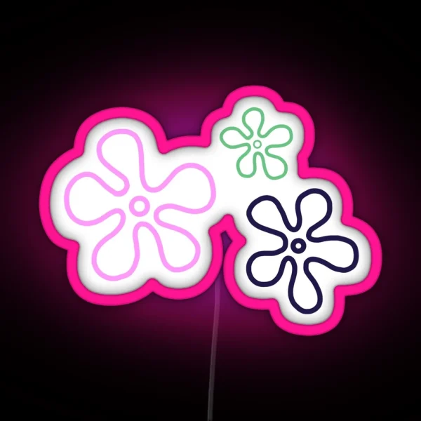 Spongebob Sky Flowers RGB Neon Sign