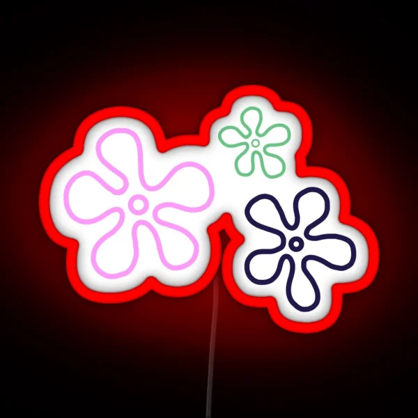 Spongebob Sky Flowers RGB Neon Sign