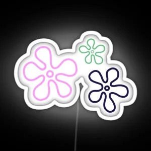 Spongebob Sky Flowers RGB Neon Sign