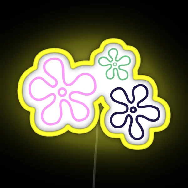 Spongebob Sky Flowers RGB Neon Sign