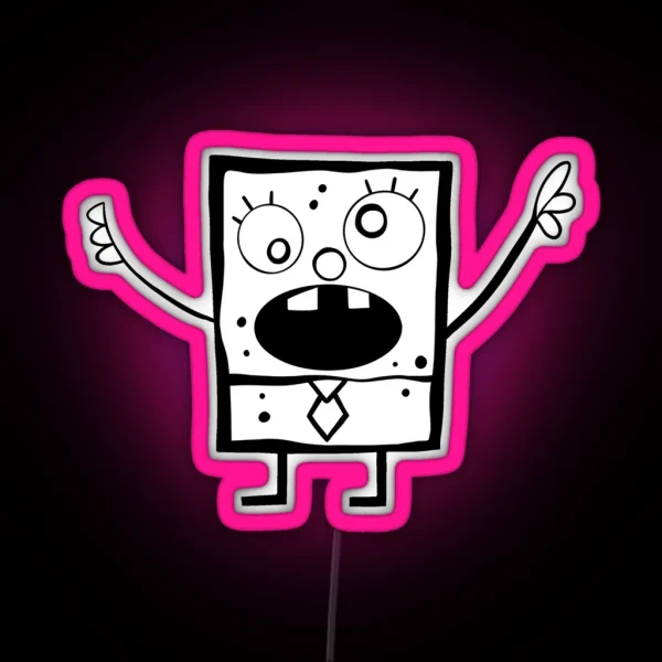 Spongebob Squarepants Doodlebob Mi Hoy Minoy RGB Neon Sign