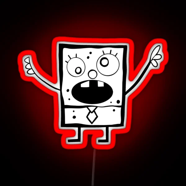 Spongebob Squarepants Doodlebob Mi Hoy Minoy RGB Neon Sign