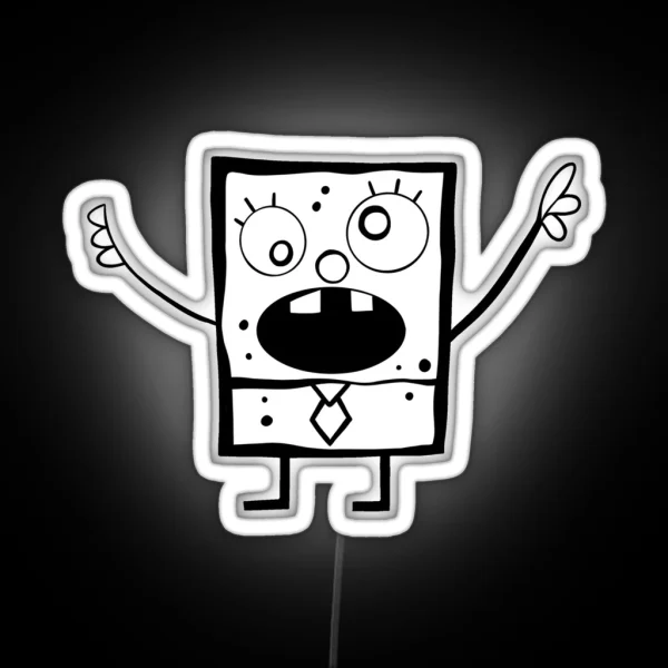 Spongebob Squarepants Doodlebob Mi Hoy Minoy RGB Neon Sign