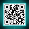 SpongeBob SquarePants theme song-inspired QR code on a neon blue sign