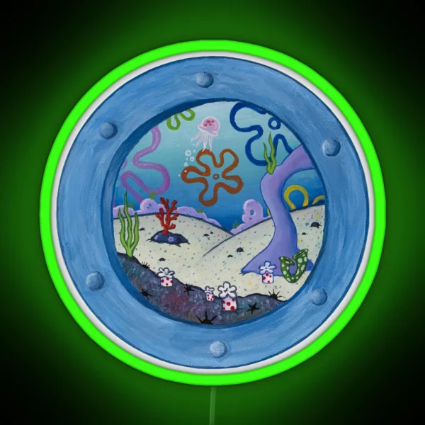 Spongebob Window RGB Neon Sign