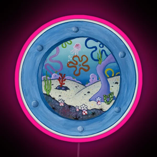 Spongebob Window RGB Neon Sign