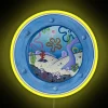 SpongeBob SquarePants neon window sign with vibrant yellow color.