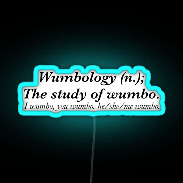 Spongebob Wumbology Definition RGB Neon Sign