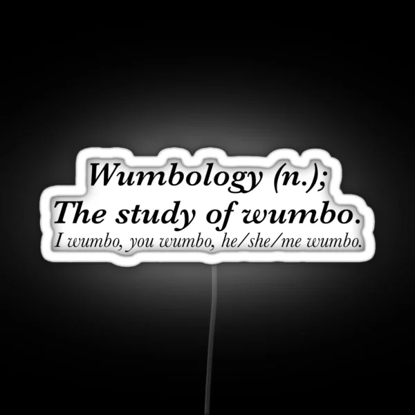 Spongebob Wumbology Definition RGB Neon Sign