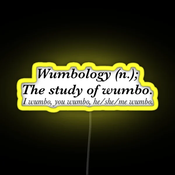 Spongebob Wumbology Definition RGB Neon Sign