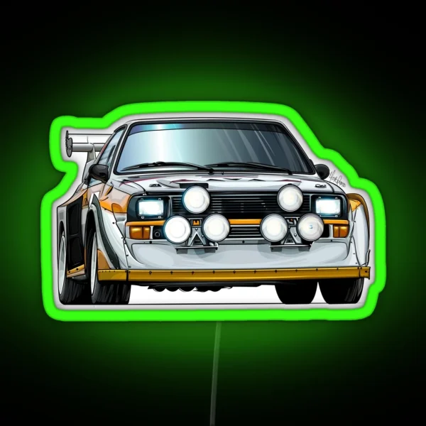 Sport Quattro S1 E2 Rally Group B Art RGB Neon Sign