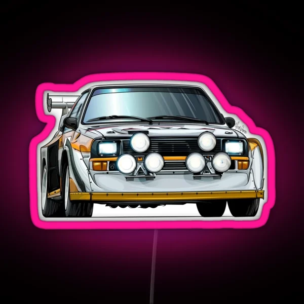 Sport Quattro S1 E2 Rally Group B Art RGB Neon Sign