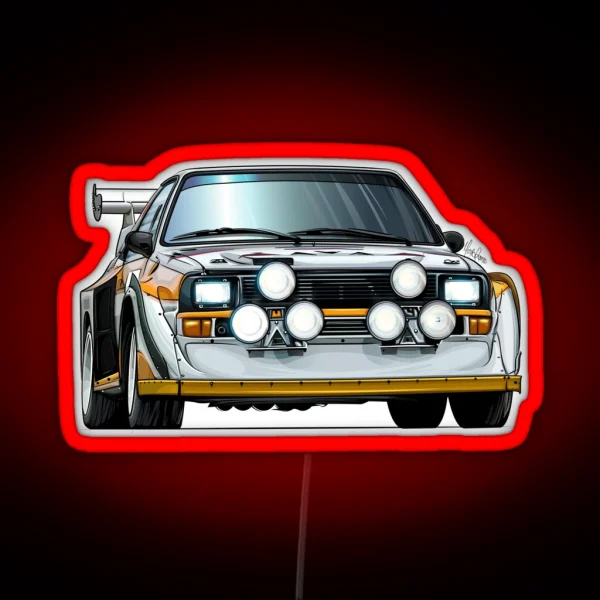 Sport Quattro S1 E2 Rally Group B Art RGB Neon Sign