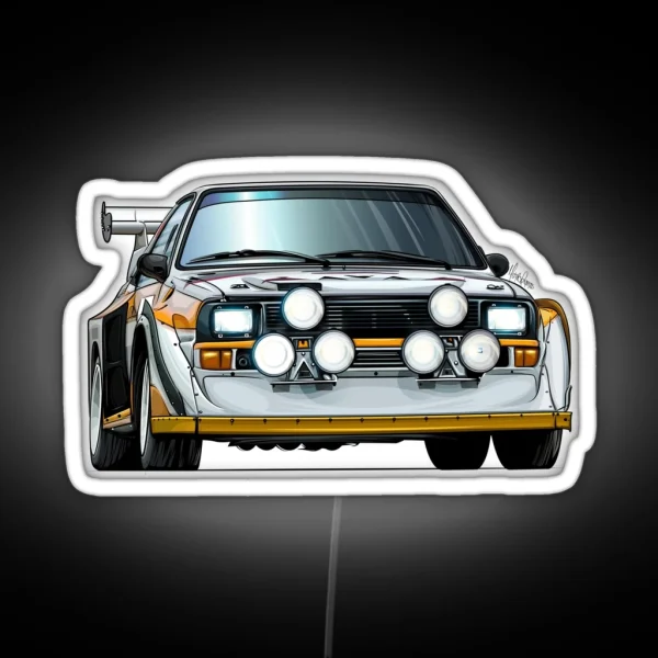 Sport Quattro S1 E2 Rally Group B Art RGB Neon Sign