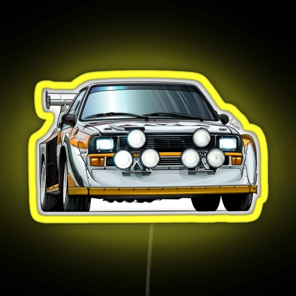 Sport Quattro S1 E2 Rally Group B Art RGB Neon Sign