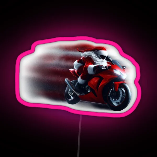 Sportbike Santa RGB Neon Sign