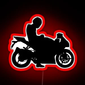 Sportbike Silhouette RGB Neon Sign