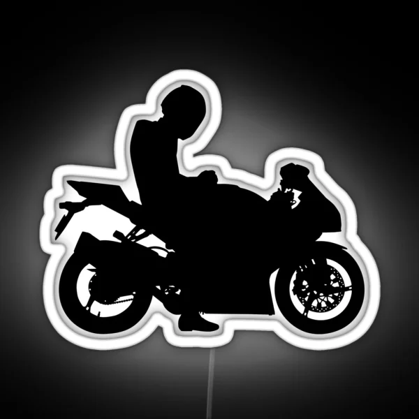 Sportbike Silhouette RGB Neon Sign