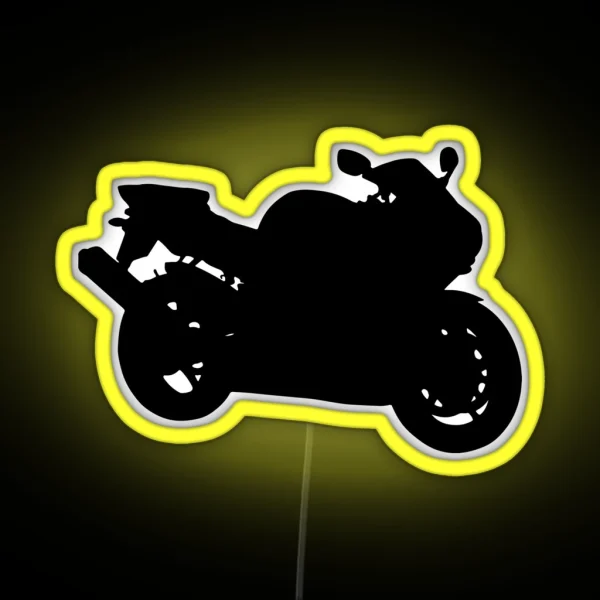 Sportbike Silhouette RGB Neon Sign