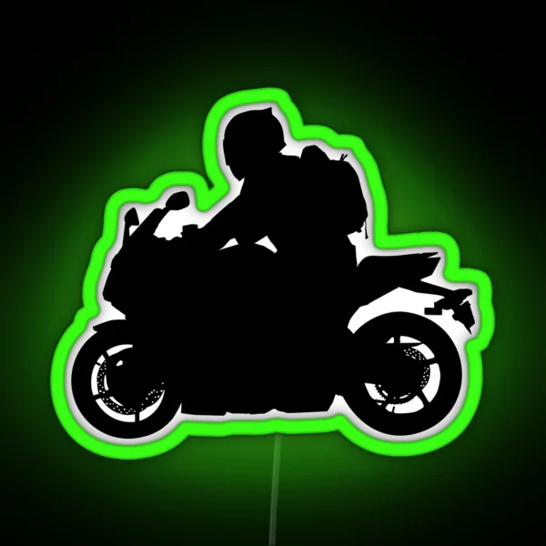 Sportbike Silhouette RGB Neon Sign