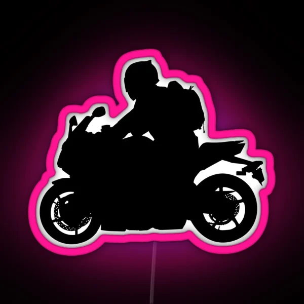 Sportbike Silhouette RGB Neon Sign