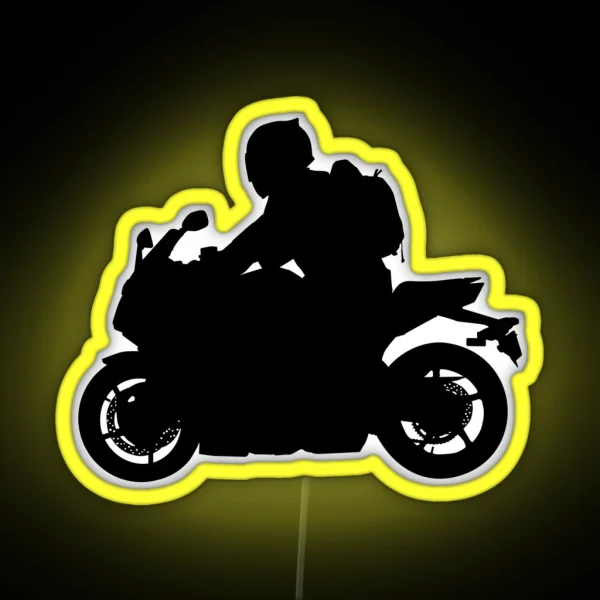 Sportbike Silhouette RGB Neon Sign