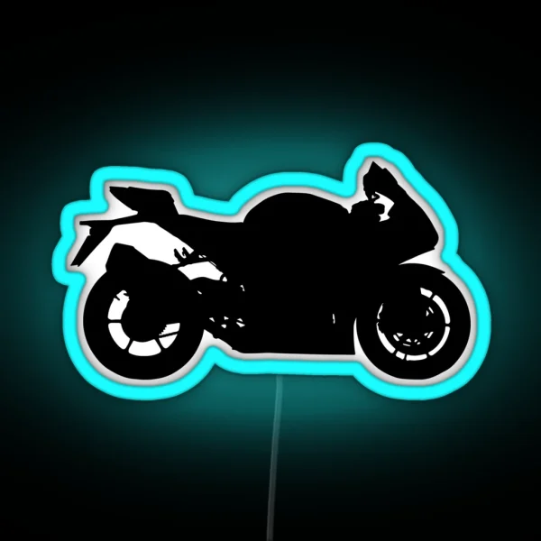 Sportbike Silhouette RGB Neon Sign