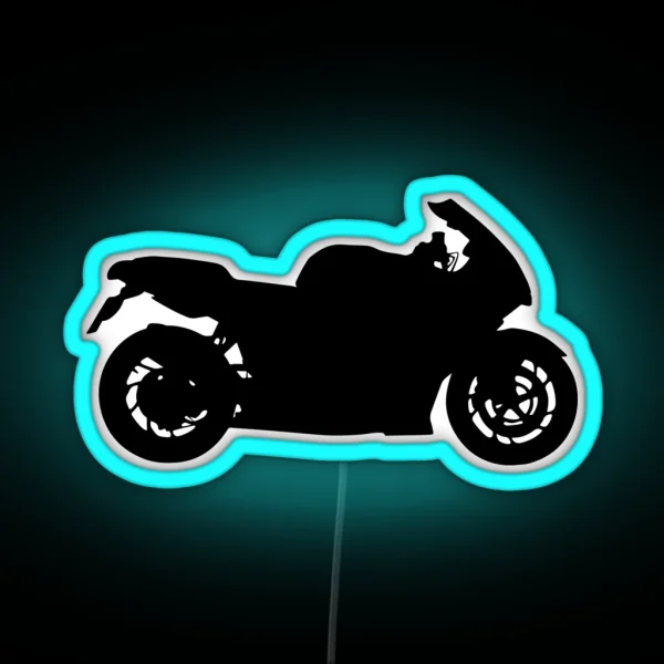 Sportbike Silhouette RGB Neon Sign