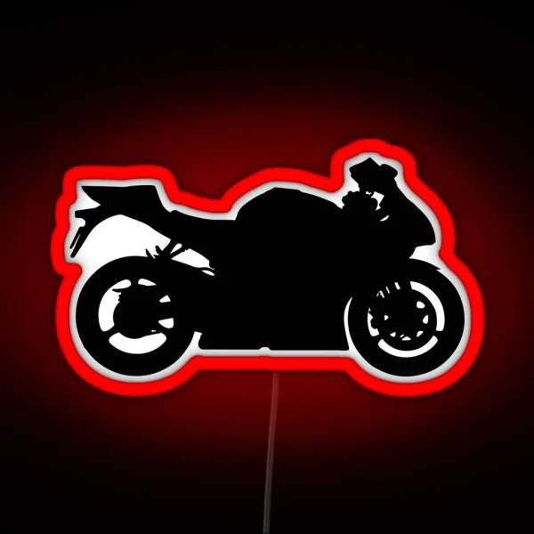 Sportbike Silhouette RGB Neon Sign