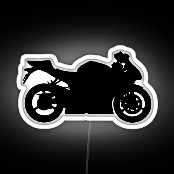 Sportbike Silhouette RGB Neon Sign