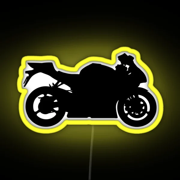 Sportbike Silhouette RGB Neon Sign