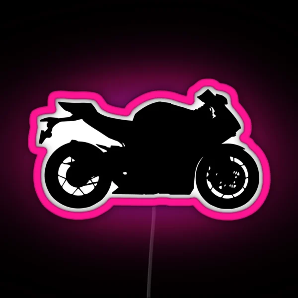 Sportbike Silhouette RGB Neon Sign