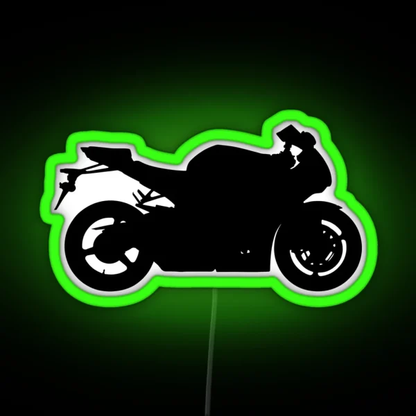 Sportbike Silhouette RGB Neon Sign