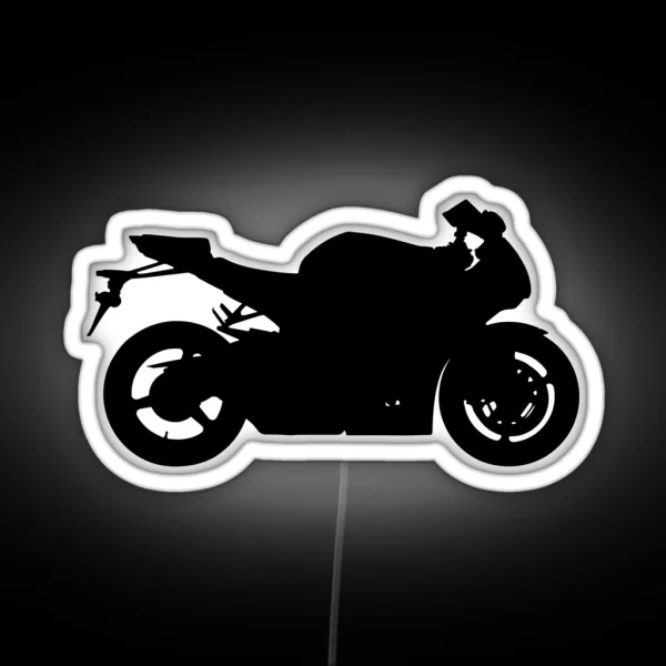 Sportbike Silhouette RGB Neon Sign