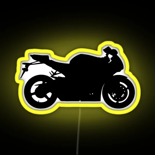 Sportbike Silhouette RGB Neon Sign