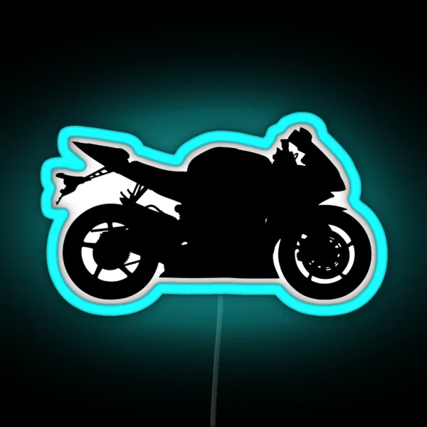 Sportbike Silhouette RGB Neon Sign