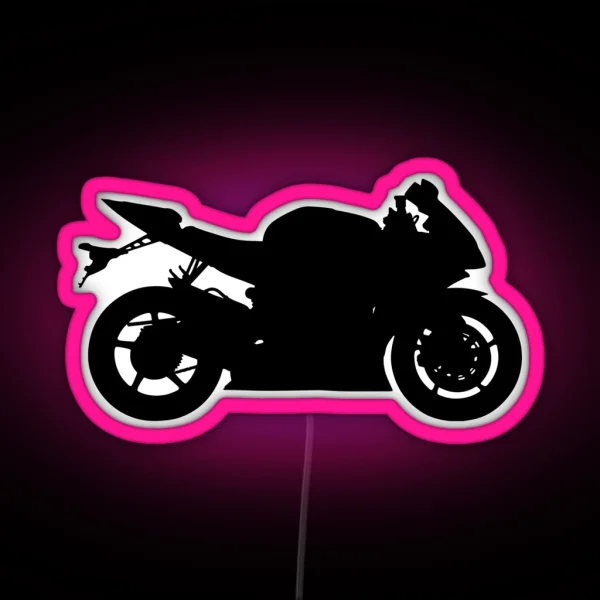 Sportbike Silhouette RGB Neon Sign