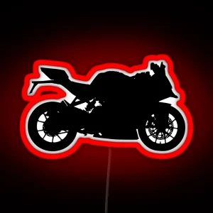 Sportbike Silhouette RGB Neon Sign