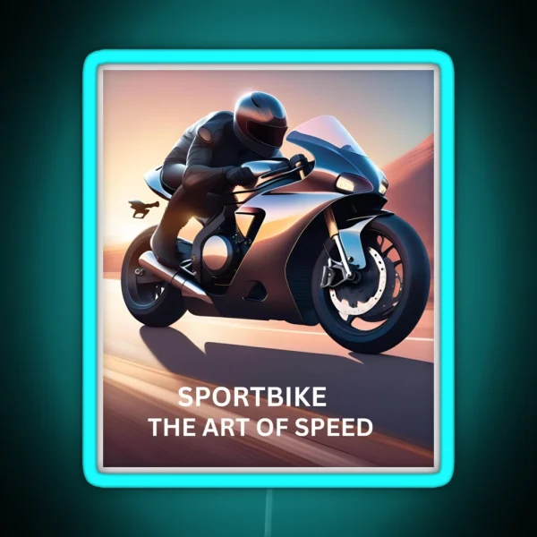 SPORTBIKE THE ART OF SPEED RGB Neon Sign