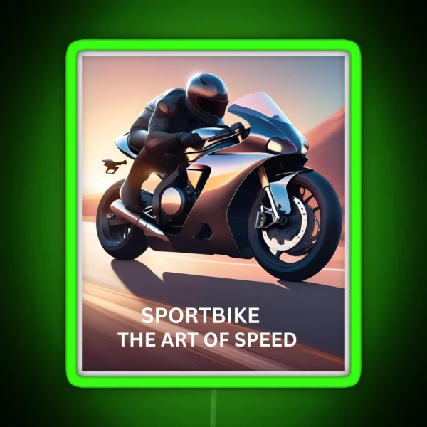 SPORTBIKE THE ART OF SPEED RGB Neon Sign