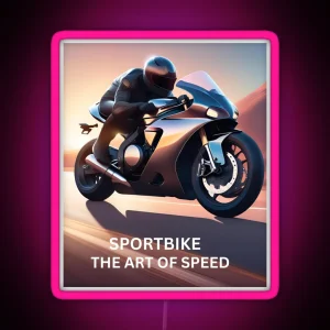 SPORTBIKE THE ART OF SPEED RGB Neon Sign