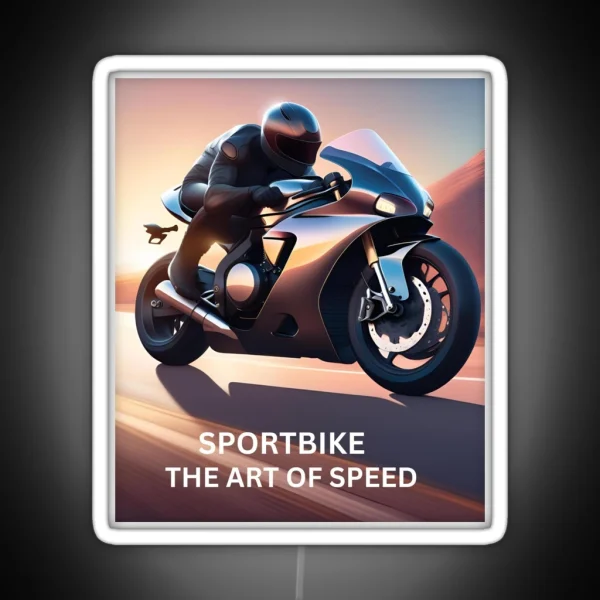 SPORTBIKE THE ART OF SPEED RGB Neon Sign