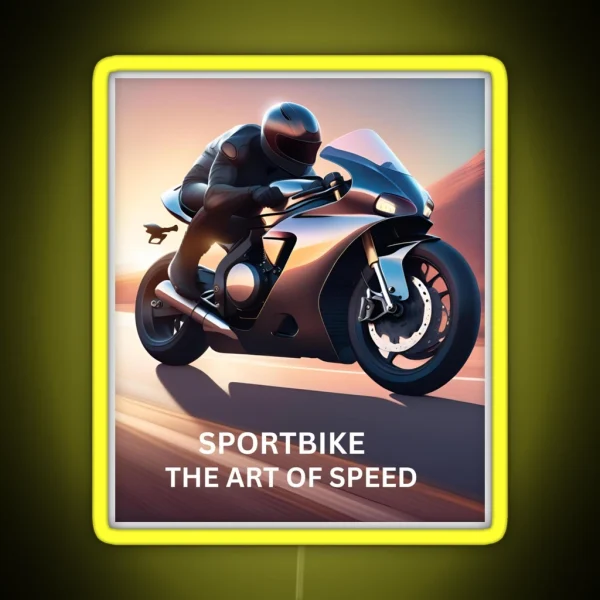 SPORTBIKE THE ART OF SPEED RGB Neon Sign