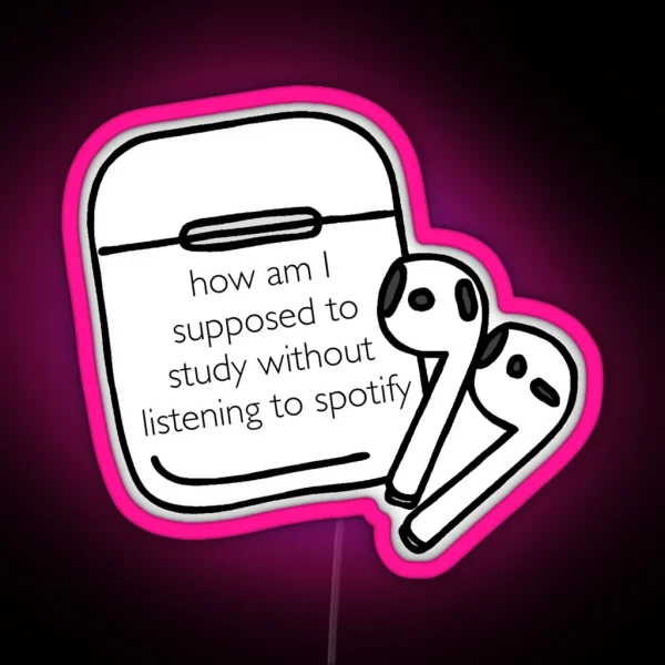 Spotify Nerdy Prudes Must Die RGB Neon Sign