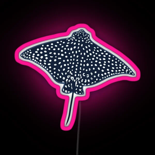 Spotted Eagle Ray RGB Neon Sign