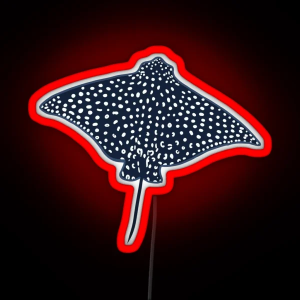 Spotted Eagle Ray RGB Neon Sign